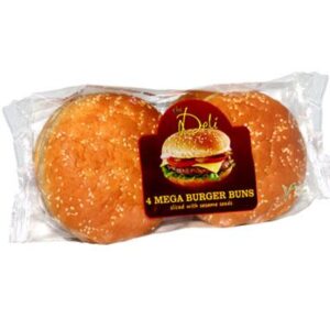The Deli 4 x Mega Burger Buns 300g